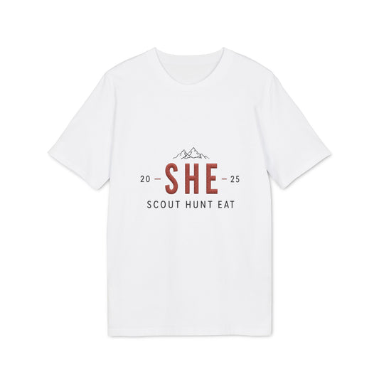 SHE Scout Hunt Eat T-Shirt — Women's Outdoor Camping & Hunting Tee