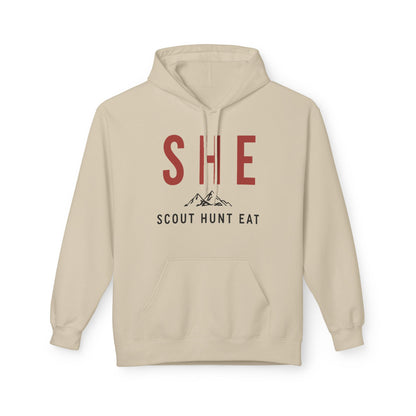 SHE Scout Hunt Eat Hoodie — Women's Outdoor Adventure Pullover