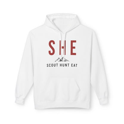 SHE Scout Hunt Eat Hoodie — Women's Outdoor Adventure Pullover