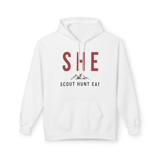 SHE Scout Hunt Eat Hoodie — Women's Outdoor Adventure Pullover