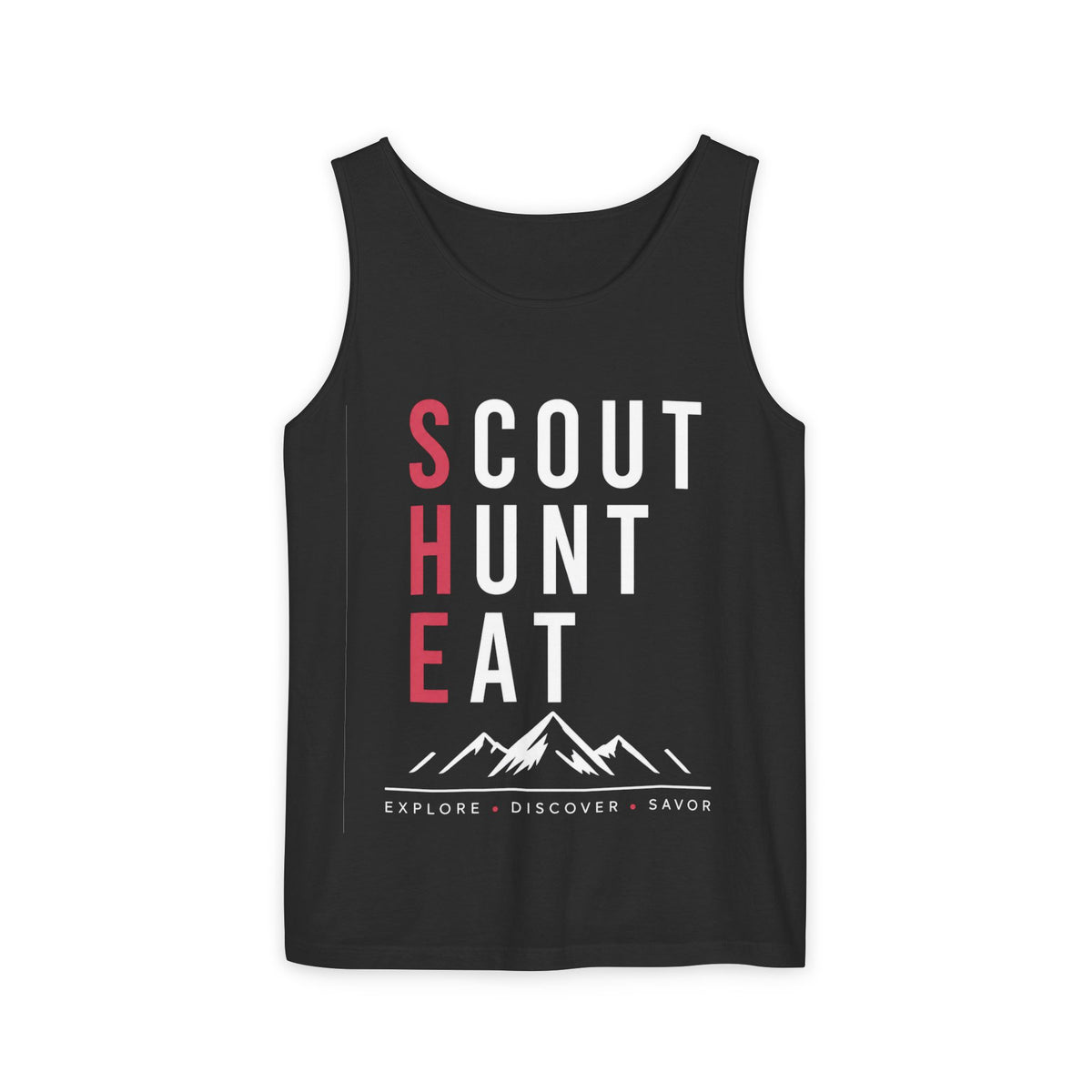 SHE Vertical Graphic Tank Top — Feminist Statement Summer Tee