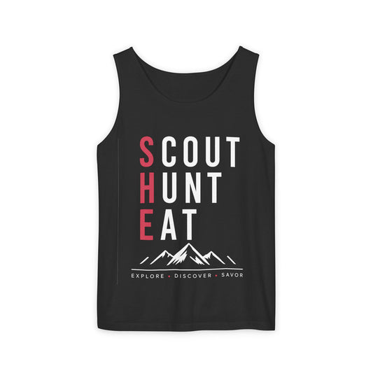SHE Vertical Graphic Tank Top — Feminist Statement Summer Tee
