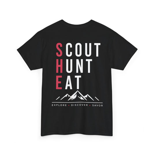 Scout Hunt Eat Mountain Graphic Tee — Outdoor Adventure T-Shirt
