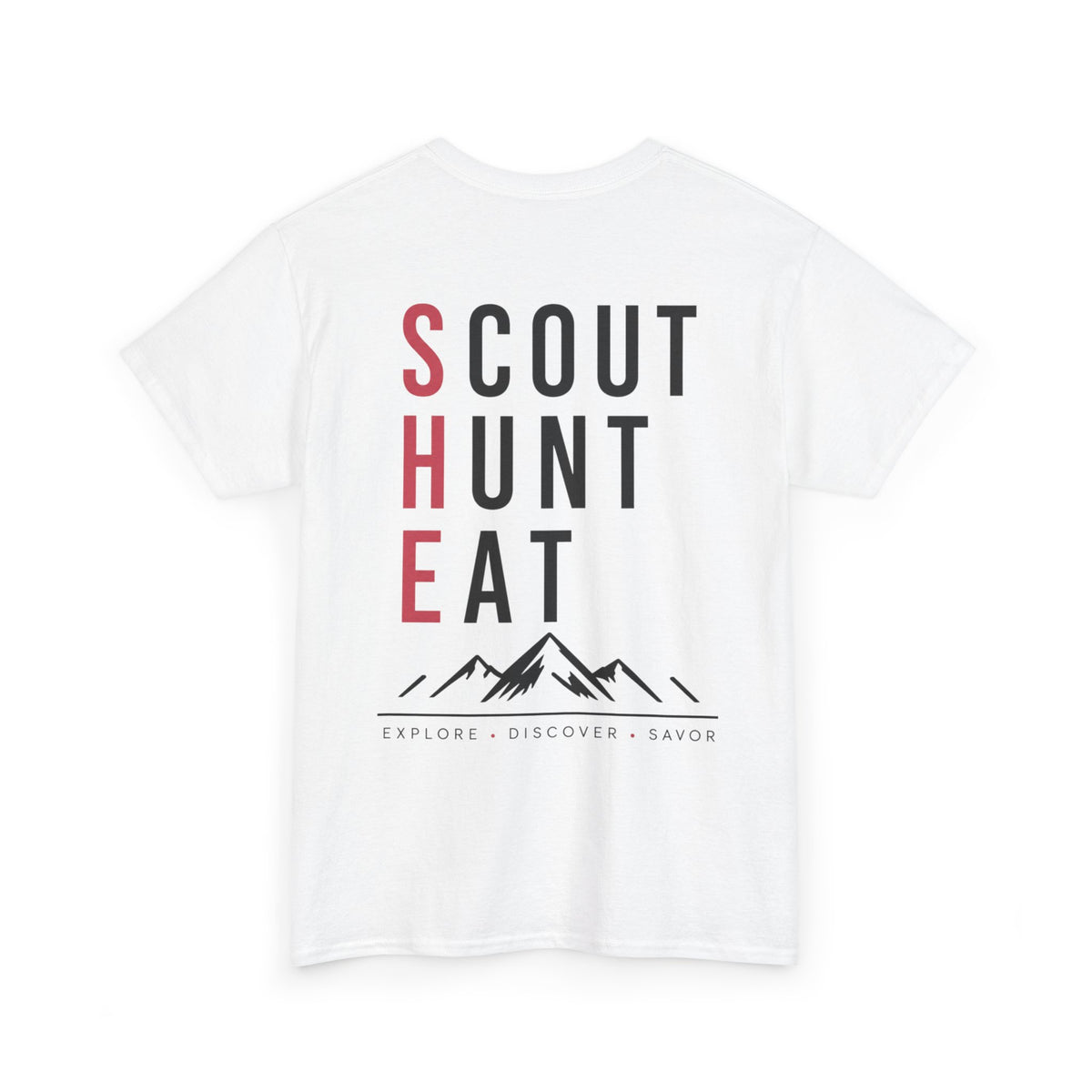 Scout Hunt Eat Mountain Graphic Tee — Outdoor Adventure T-Shirt