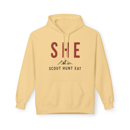 SHE Scout Hunt Eat Hoodie — Women's Outdoor Adventure Pullover