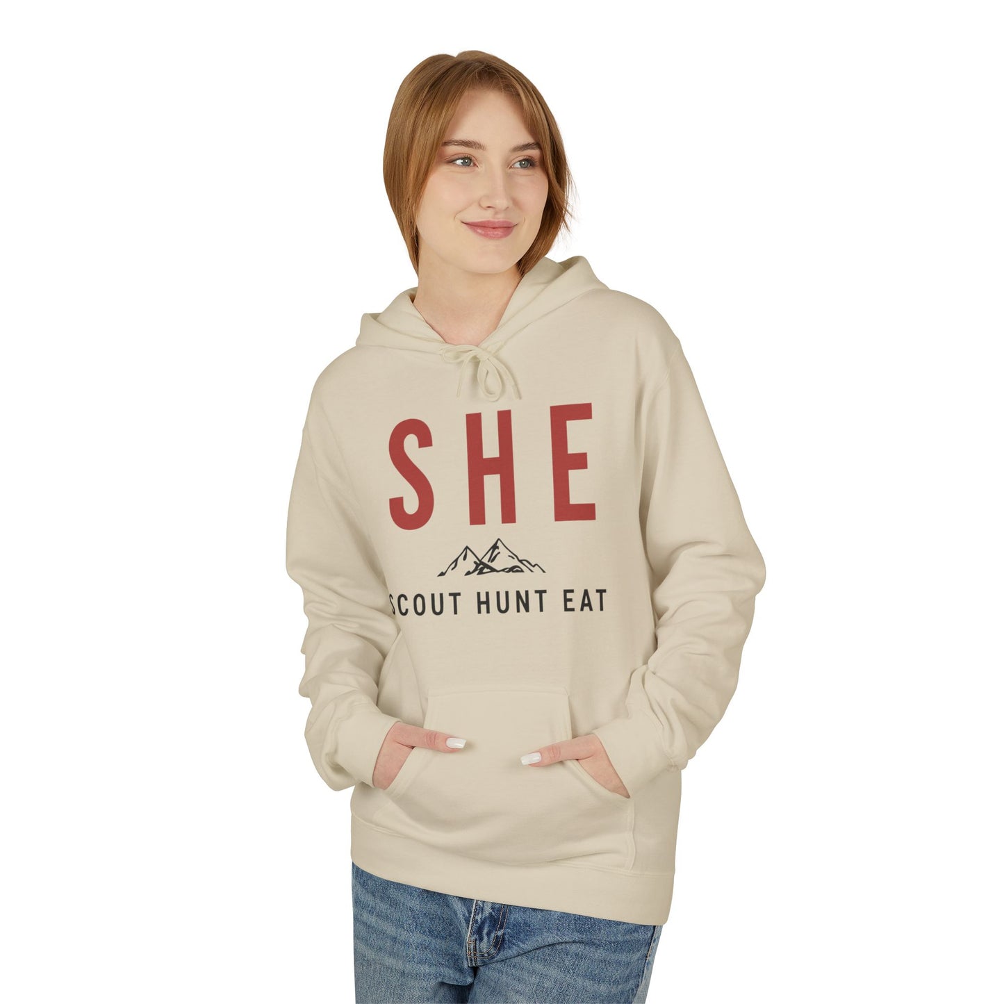 SHE Scout Hunt Eat Hoodie — Women's Outdoor Adventure Pullover