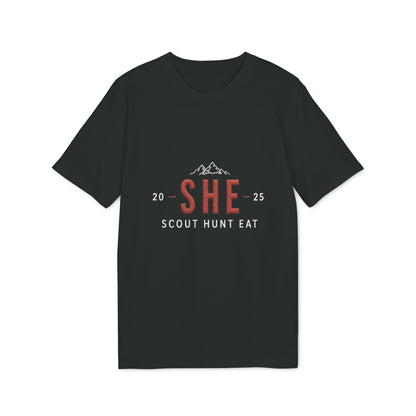 SHE Scout Hunt Eat T-Shirt — Women's Outdoor Camping & Hunting Tee