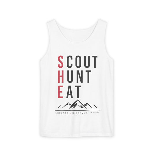 SHE Vertical Graphic Tank Top — Feminist Statement Summer Tee