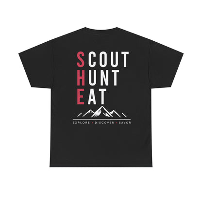 Scout Hunt Eat Mountain Graphic Tee — Outdoor Adventure T-Shirt