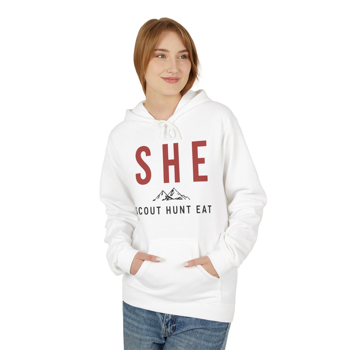 SHE Scout Hunt Eat Hoodie — Women's Outdoor Adventure Pullover