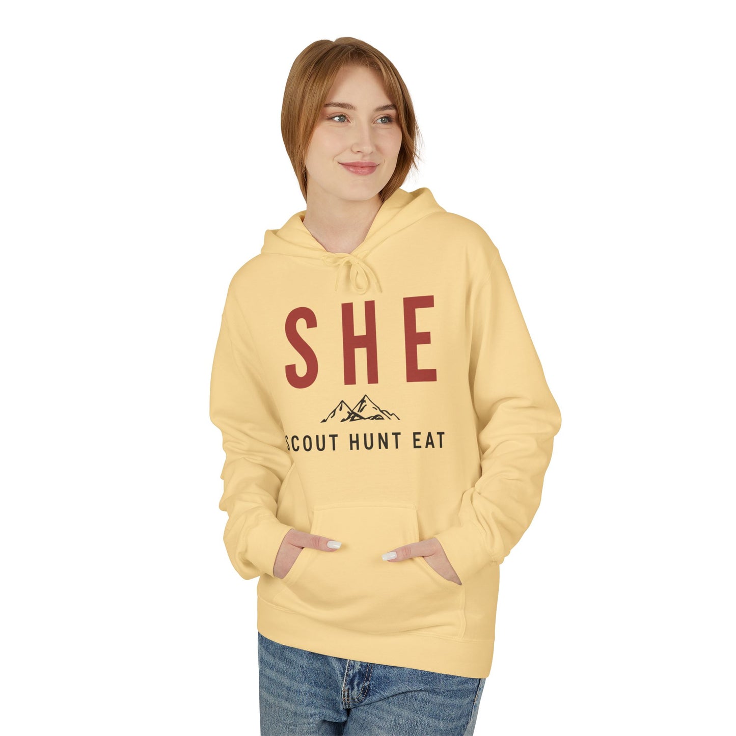 SHE Scout Hunt Eat Hoodie — Women's Outdoor Adventure Pullover
